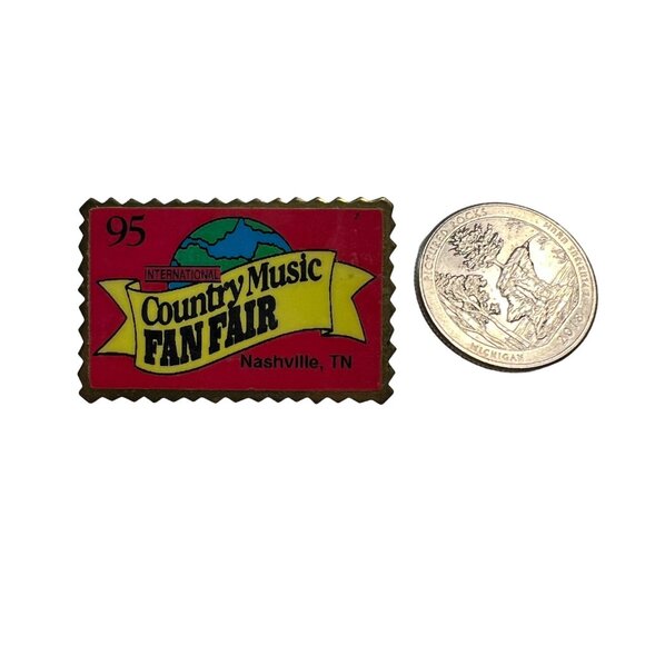 International Country Music Fan Fair Pin Nashville TN 1995 Collectable Hat Lapel - Picture 3 of 8